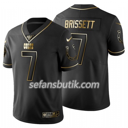 Indianapolis Colts Tröjor Jacoby Brissett 7 Nike Svart Golden Edition 100th - Herr Indianapolis Colts Tröjor Jacoby Brissett 7 Nike Svart Golden Edition 100th - Herr